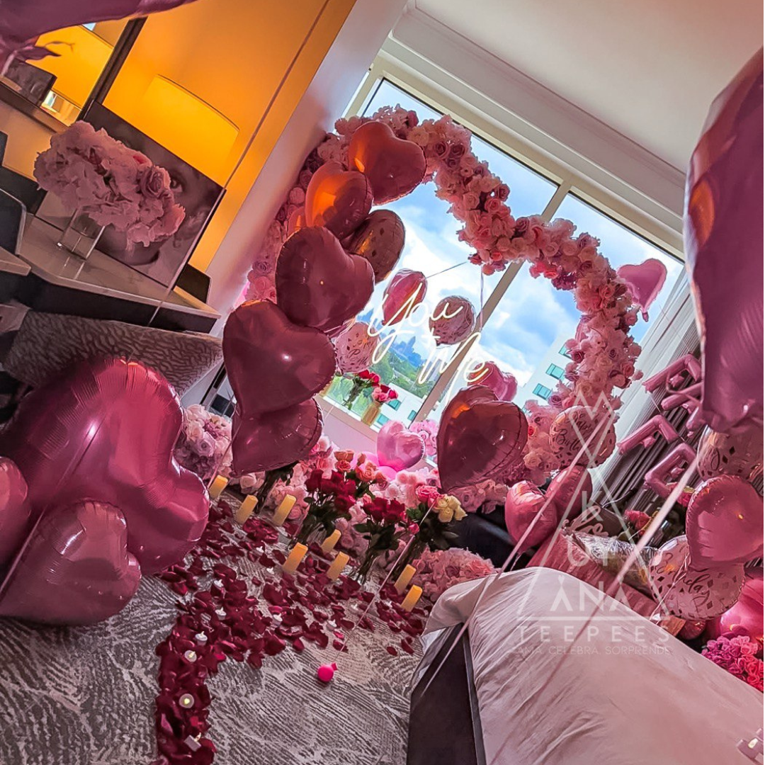 SORPRESA ROMÁNTICA - CORAZÓN DE GLOBOS - 4